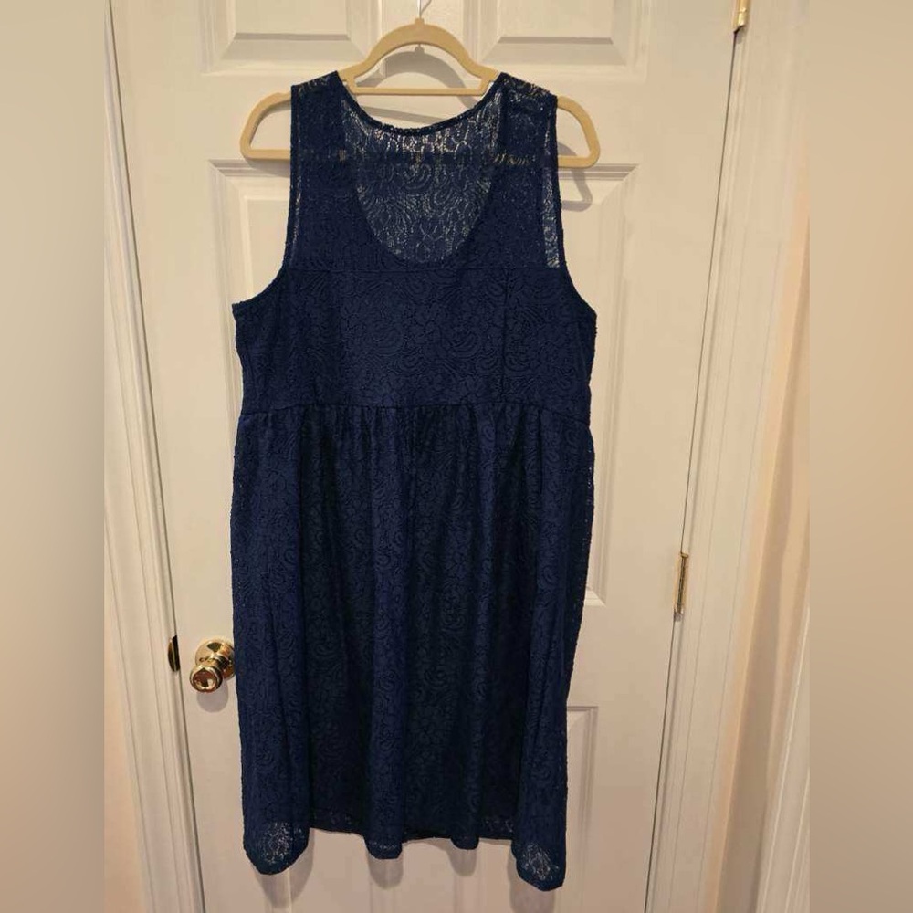 Lane Bryant Blue Lace Dress